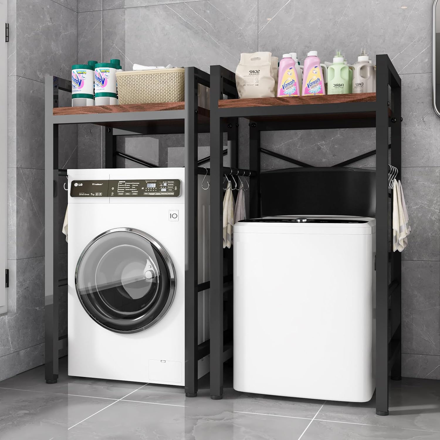 可動式棚 すきま収納 ラック スリムなランドリーラック スリムな